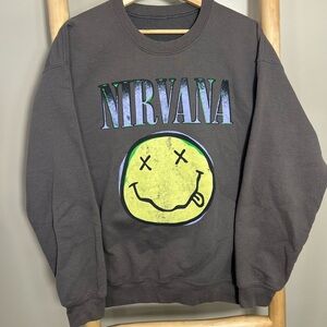 NIRVANA Gray Crewneck Sweater Iconic Design